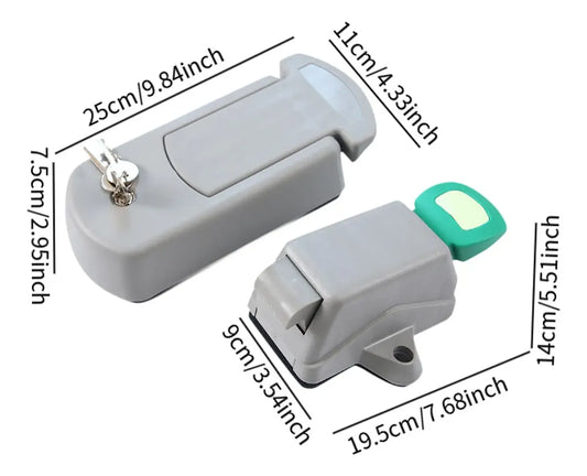Cerradura para puerta de cámara frigorífica estilo tortuga de RC Frío Asistencias con llave, cerrajería y herrajes resistentes