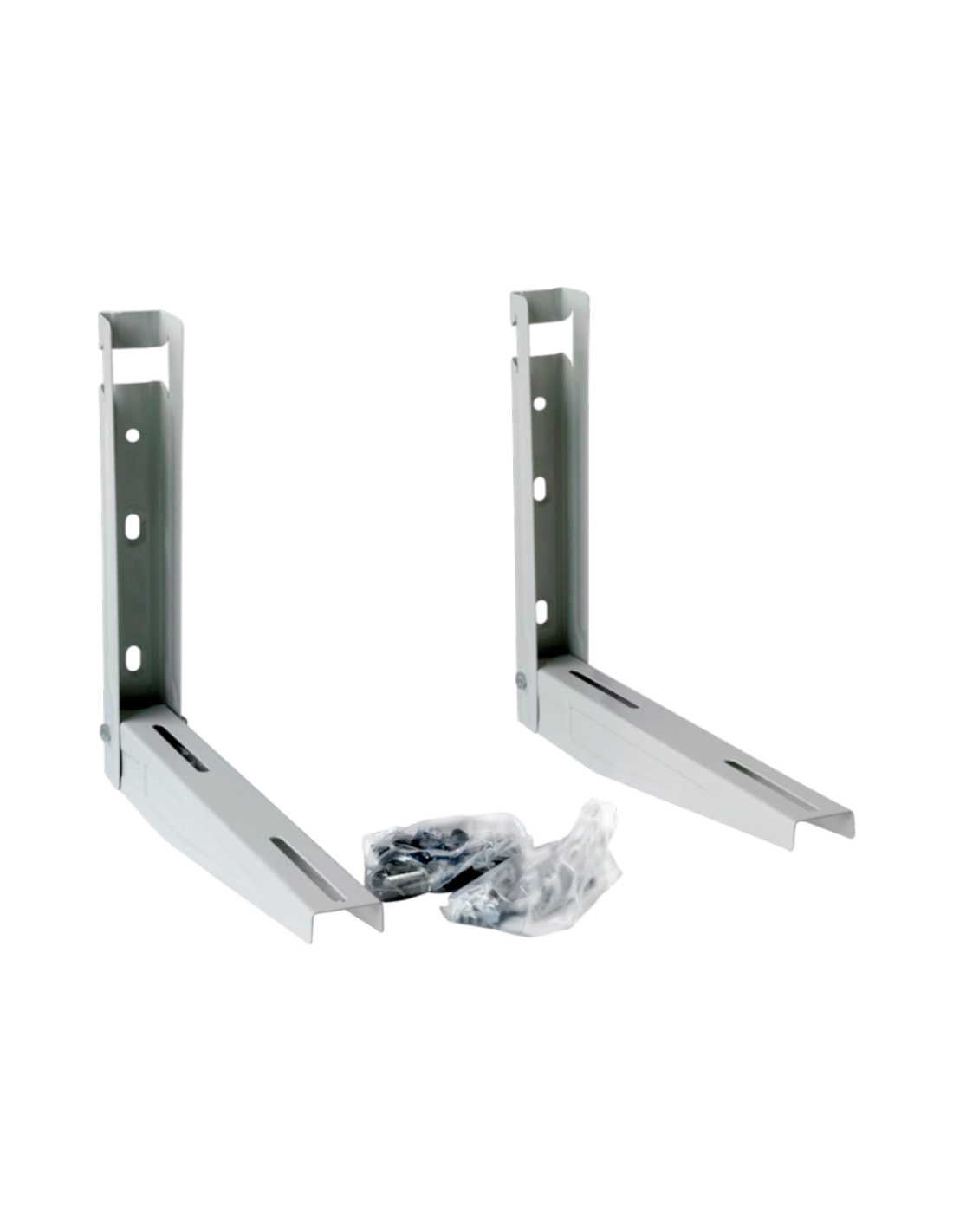 Soporte de pared para aire acondicionado split RC Frío Asistencias, compatible con unidades de 18,000 a 24,000 BTU, imagen en color metálico