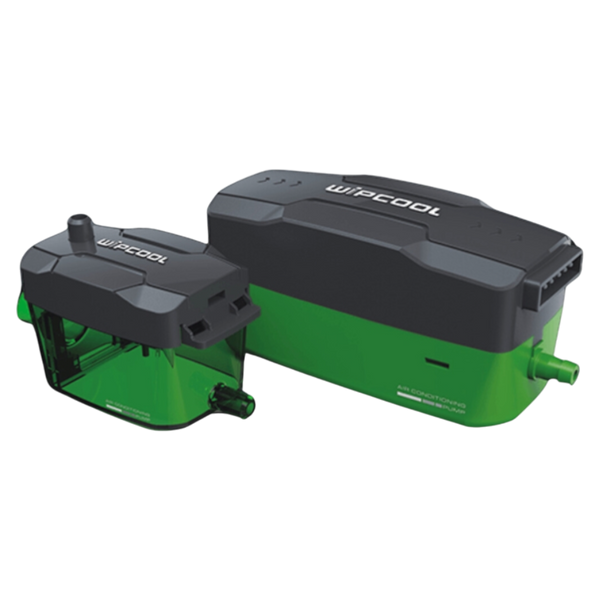 Bomba de condensado mini P16 de Wipcool, compacta y eficiente para eliminar agua en sistemas de aire acondicionado.