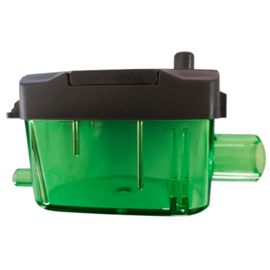 Bomba de condensado mini P16 de Wipcool, dispositivo compacto para eliminar agua en sistemas de aire acondicionado.