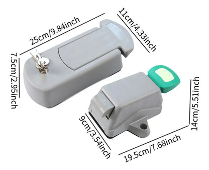 Cerradura para puerta de cámara frigorífica estilo tortuga de RC Frío Asistencias con llave, cerrajería y herrajes resistentes