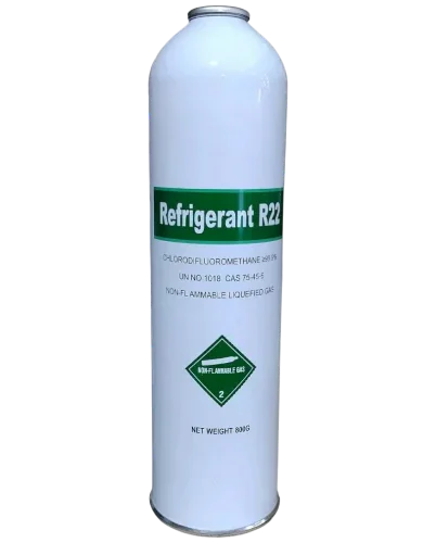 Botella de gas refrigerante R22 para aire acondicionado y sistemas de refrigeración